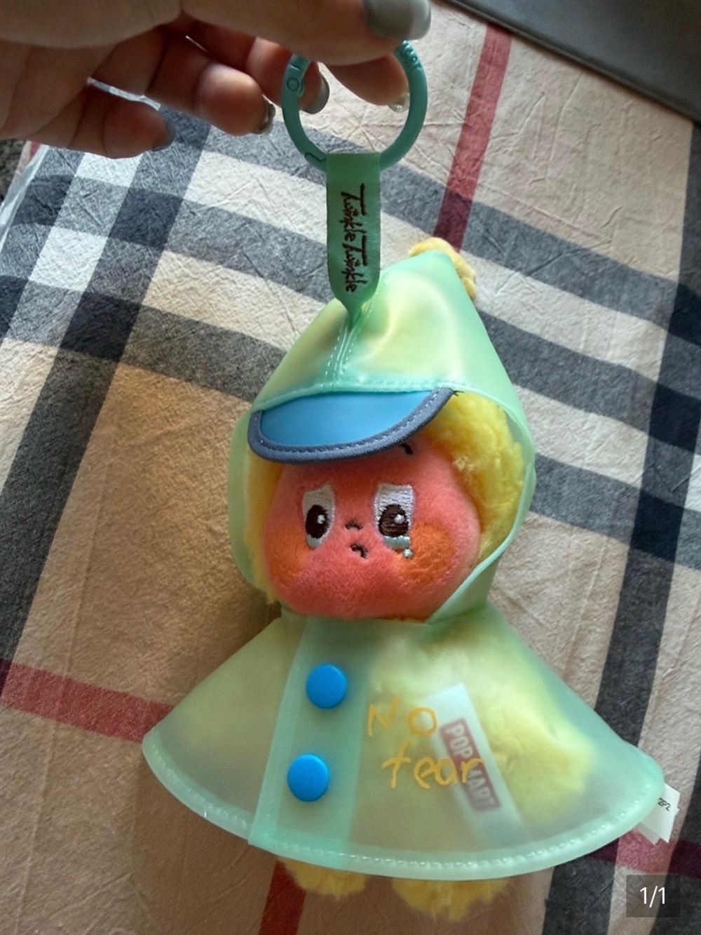 Plush Keychain - Yellow & Coral Raincoat Character